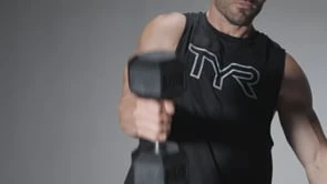 TYR ClimaDry™ Men's Big Logo Tech Tank - Solid / Heather 9 TYR ClimaDry™ Men's Big Logo Tech Tank - Solid / Heather - Image 7