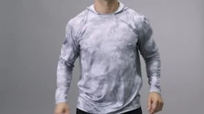 TYR SunDefense™ Men's Vented Hooded Shirt - Turbulent 13 TYR SunDefense™ Men's Vented Hooded Shirt - Turbulent - Image 11