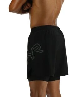 TYR Hydrosphere™ Men's Lined 6" Momentum Big Logo Shorts - Solid -TYL Clothing Shop MMSLSL3A 001 alt03