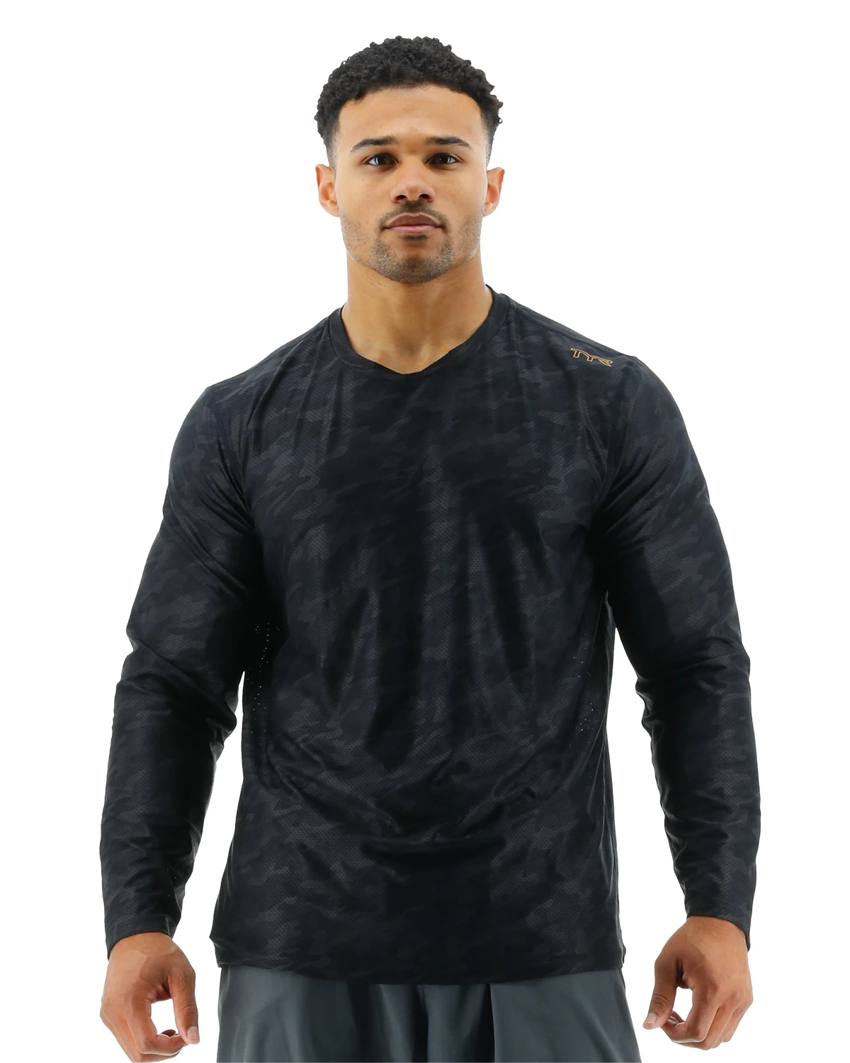 TYR Airtec™ Men's Long Sleeve Tee - Blackout Camo 3 TYR Airtec™ Men's Long Sleeve Tee - Blackout Camo