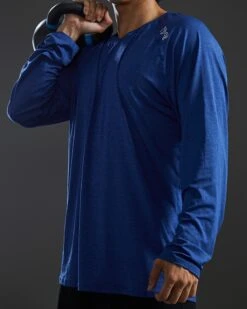 TYR ClimaDry™ Men's Raglan Long Sleeve Tech Tee - Solid / Heather -TYL Clothing Shop MPTLRS3A 981 alt07