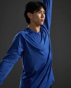 TYR ClimaDry™ Men's Raglan Long Sleeve Tech Tee - Solid / Heather -TYL Clothing Shop MPTLRS3A 981 alt08