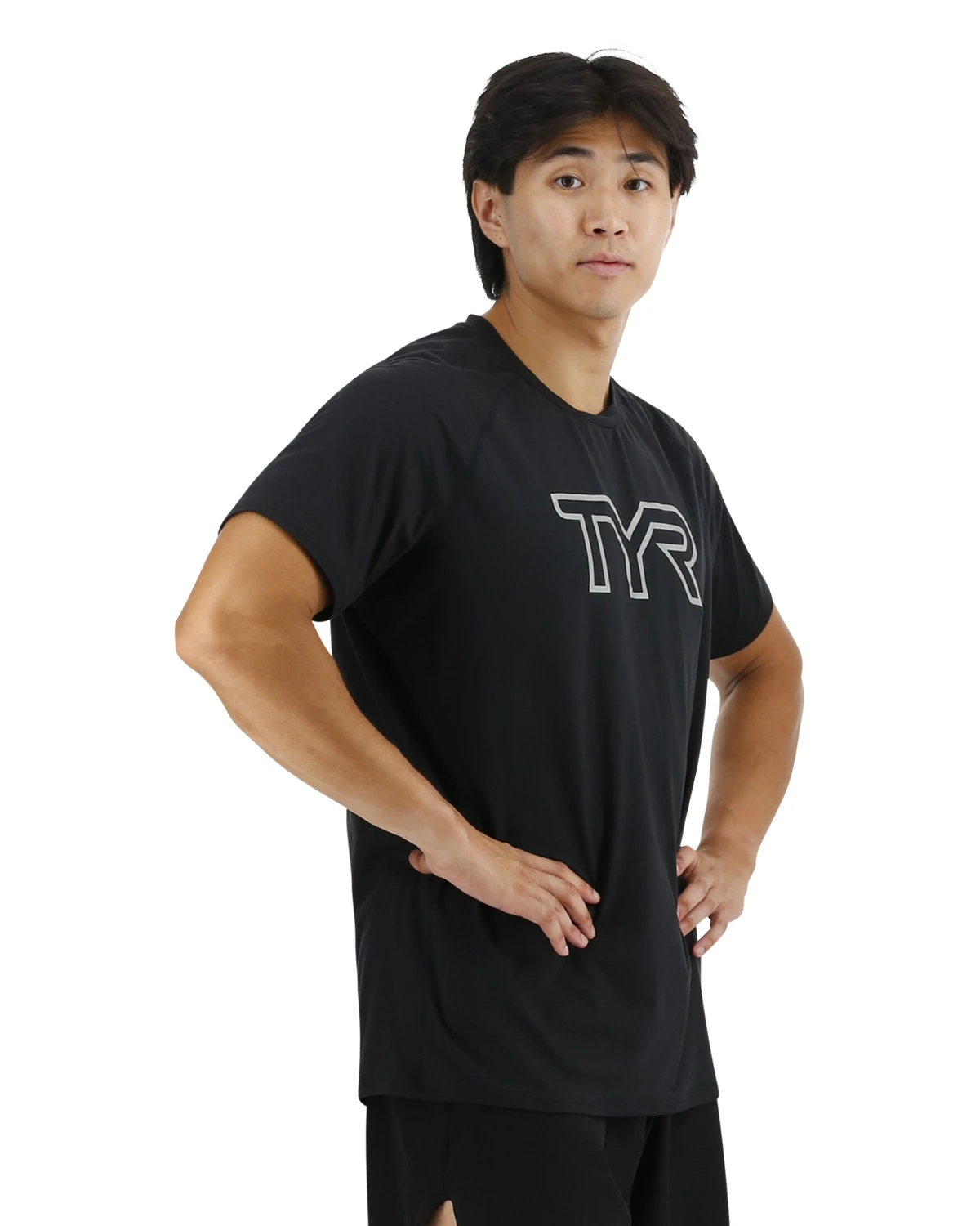 TYR ClimaDry™ Men's Raglan Big Logo Tech Tee - Solid 8 TYR ClimaDry™ Men's Raglan Big Logo Tech Tee - Solid - Image 6