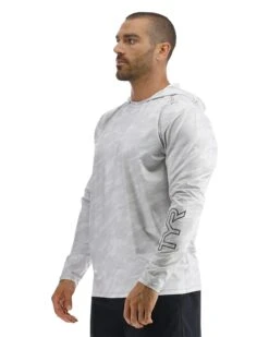 TYR SunDefense™ Men's Vented Hooded Shirt - Camohex -TYL Clothing Shop PMLHCA7A 990 alt04