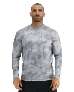 TYR SunDefense™ Men's Vented Long Sleeve Crew Shirt - Turbulent