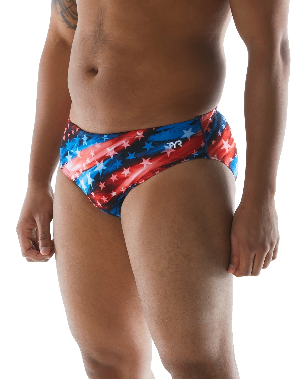 TYR Durafast One® Men's Brief Swimsuit - Freedom Flag 3 TYR Durafast One® Men's Brief Swimsuit - Freedom Flag