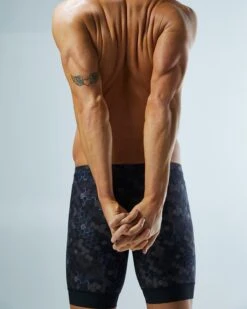 TYR Durafast Elite® Men's Workout Jammer Swimsuit - Carbon Hex -TYL Clothing Shop SFCHX7A 100 alt10