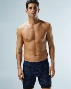 TYR Durafast Elite® Men's Workout Jammer Swimsuit - Midnight Camo -TYL Clothing Shop SFCM7A 401 alt07