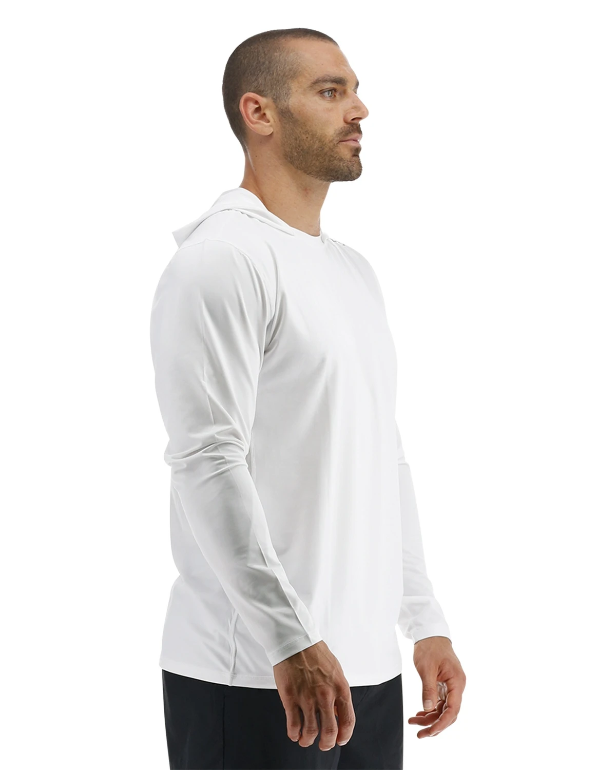TYR SunDefense™ Men's Vented Hooded Shirt - Solid 8 TYR SunDefense™ Men's Vented Hooded Shirt - Solid - Image 6
