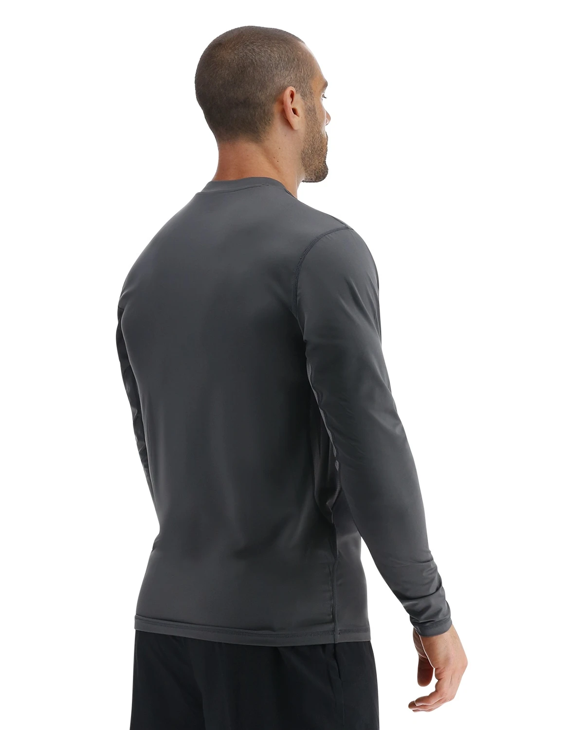 TYR SunDefense™ Men's Vented Long Sleeve Crew Shirt - Solid 6 TYR SunDefense™ Men's Vented Long Sleeve Crew Shirt - Solid - Image 5