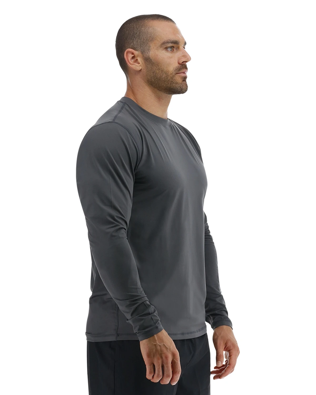 TYR SunDefense™ Men's Vented Long Sleeve Crew Shirt - Solid 7 TYR SunDefense™ Men's Vented Long Sleeve Crew Shirt - Solid - Image 6