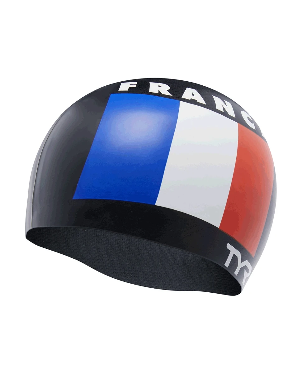 TYR Adult Silicone Swim Cap - France 3 TYR Adult Silicone Swim Cap - France