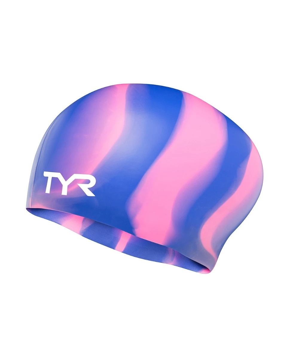 TYR Adult Silicone Long Hair Wrinkle-Free Swim Cap 2 TYR Adult Silicone Long Hair Wrinkle-Free Swim Cap