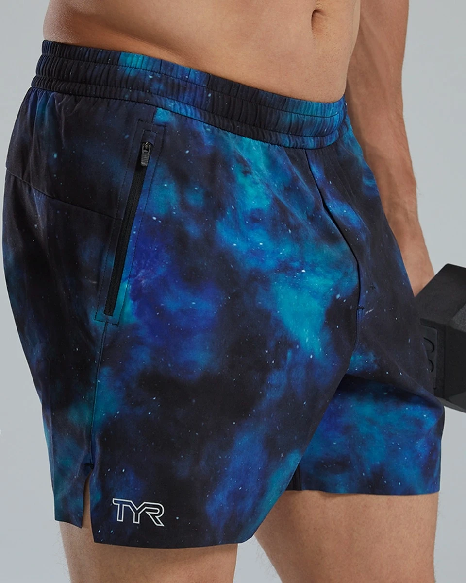 TYR Hydrosphere™ Men's Unlined 6" Momentum Shorts - Cosmic Night 8 TYR Hydrosphere™ Men's Unlined 6" Momentum Shorts - Cosmic Night - Image 6