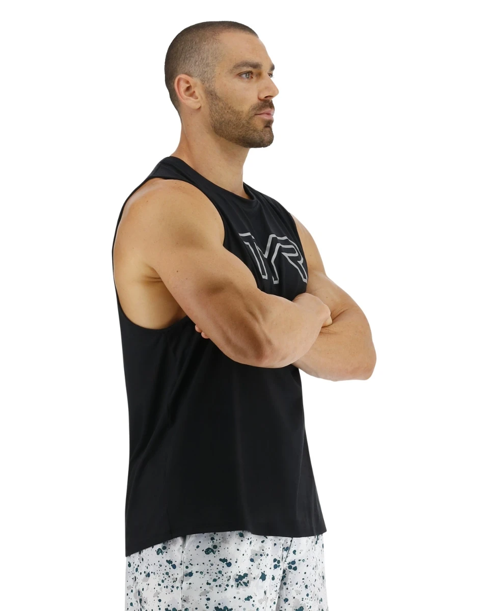 TYR ClimaDry™ Men's Big Logo Tech Tank - Solid / Heather 8 TYR ClimaDry™ Men's Big Logo Tech Tank - Solid / Heather - Image 6