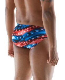 TYR Durafast One® Men's Brief Swimsuit - Freedom Flag 5 TYR Durafast One® Men's Brief Swimsuit - Freedom Flag -TYL Clothing Shop rffg7a 636 alt06