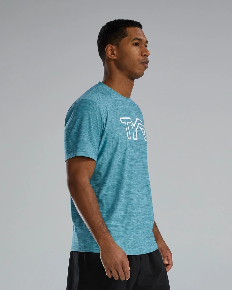 TYR Airtec™ Men's Big Logo Tee - Solid / Heather 6 TYR Airtec™ Men's Big Logo Tee - Solid / Heather - Image 4