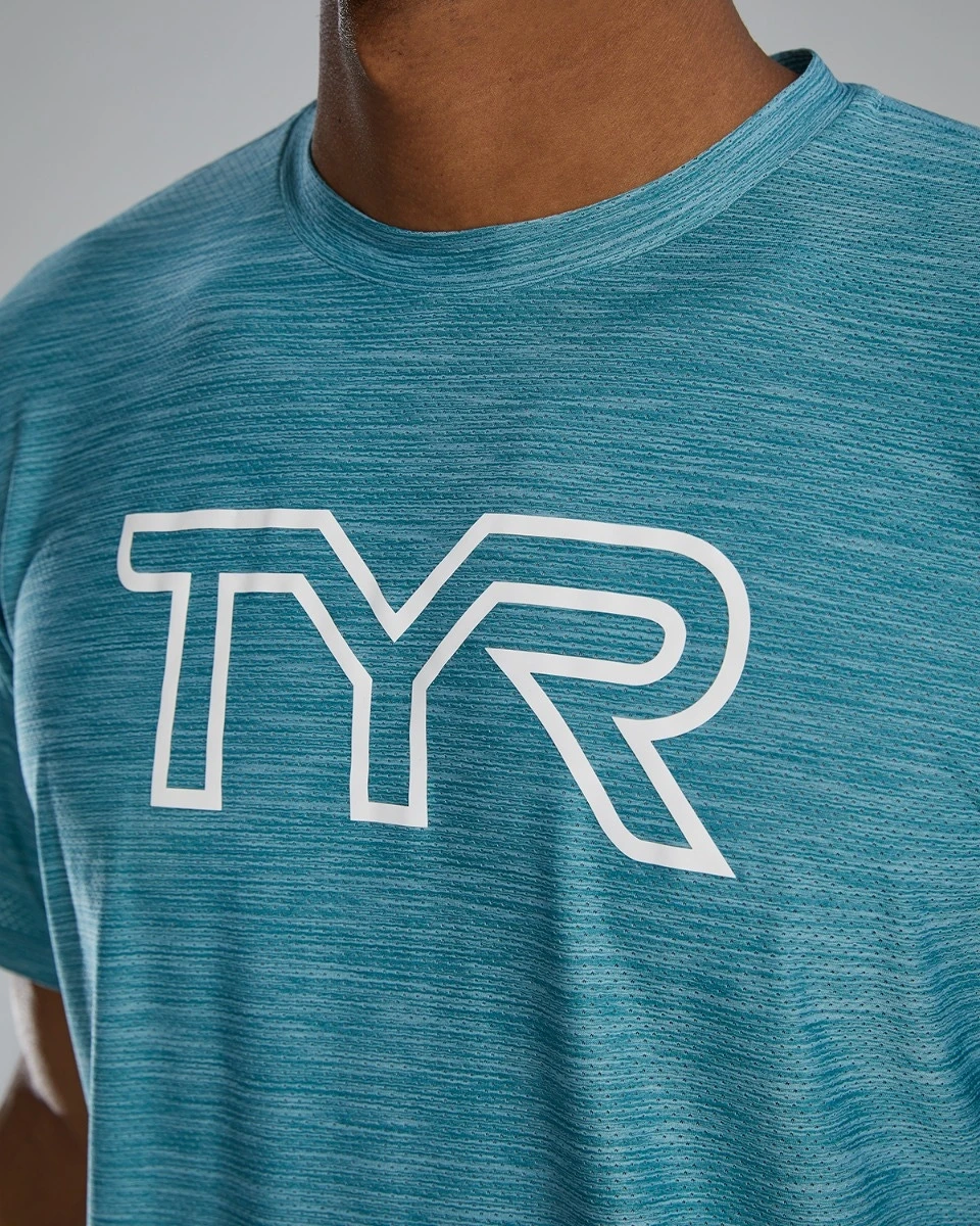 TYR Airtec™ Men's Big Logo Tee - Solid / Heather 8 TYR Airtec™ Men's Big Logo Tee - Solid / Heather - Image 6