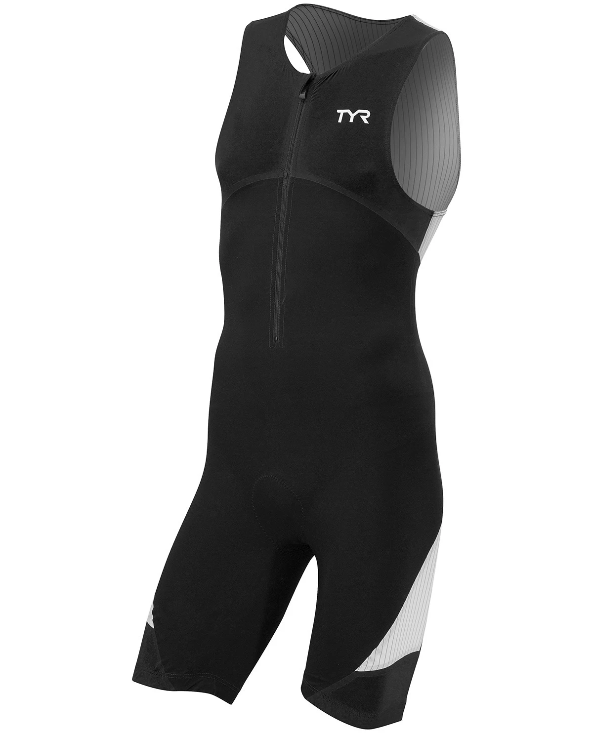 TYR Men's Padded Front-Zip Tri-Suit - Carbon 4 TYR Men's Padded Front-Zip Tri-Suit - Carbon - Image 2