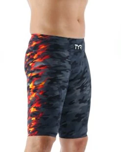 TYR Men’s Venzo™ High-Waist Jammer Swimsuit - Camo Fire -TYL Clothing Shop vzcfhw6a 937 alt06