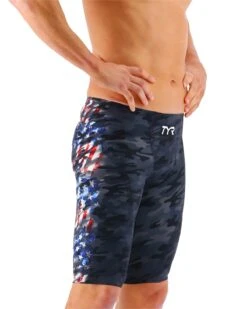 TYR Men's Venzo™ High Jammer - USA Blackout Camo -TYL Clothing Shop vzcuhw6a 921 alt06